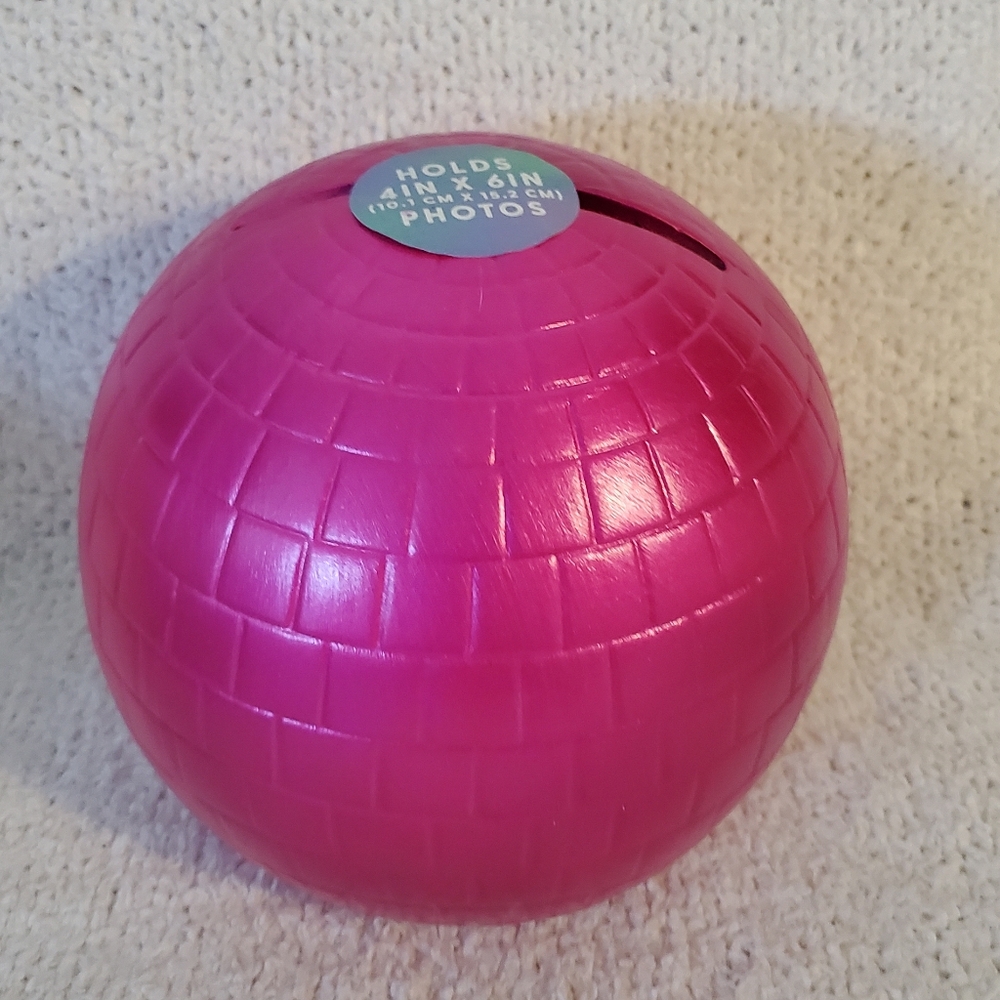Pink Disco Ball Photo Holder